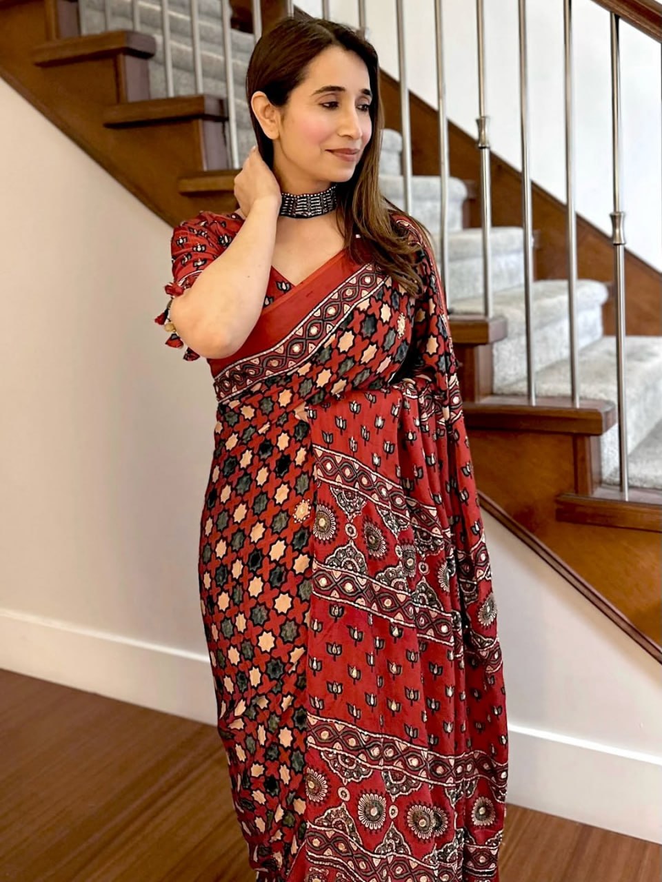 Royal Japan Satin Silk Saree with Heavy Mirror Work for Weddings, Parties & Traditional Functions