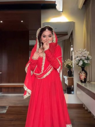 Explore the latest sarees online including silk, party wear and designer styles. Shop premium fabric sarees with fast delivery across India at Nrutya.