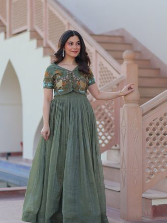 Explore the latest sarees online including silk, party wear and designer styles. Shop premium fabric sarees with fast delivery across India at Nrutya.